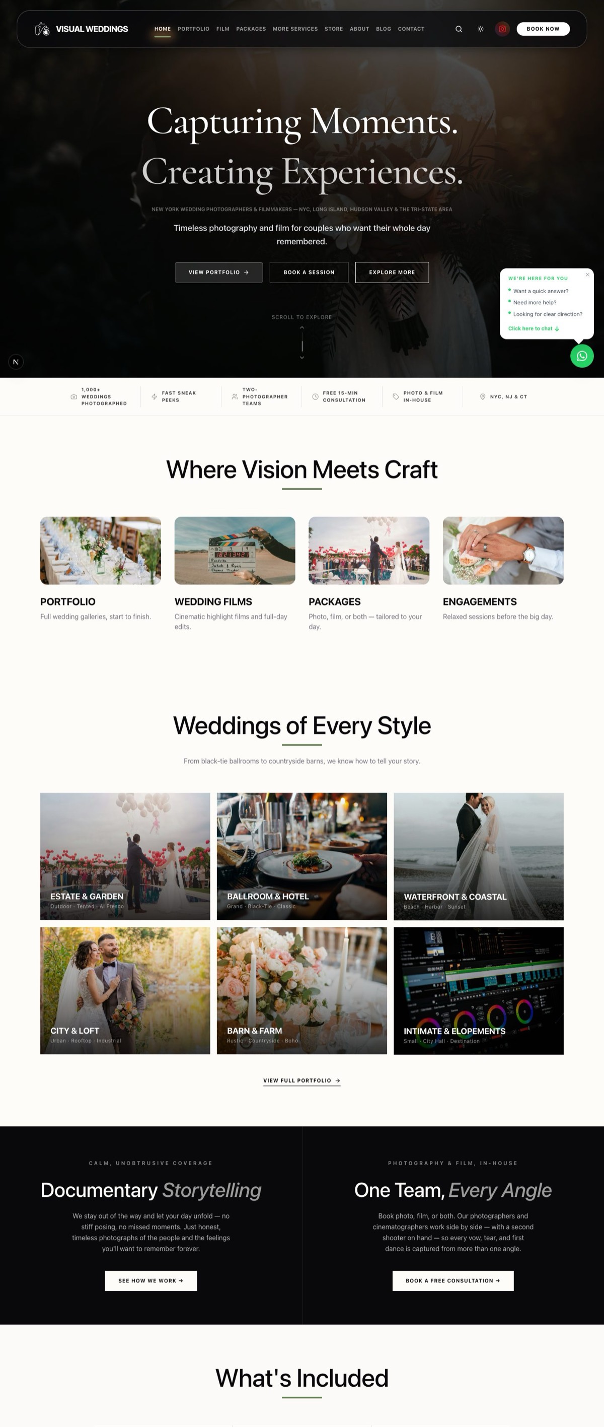 The Visual Weddings website